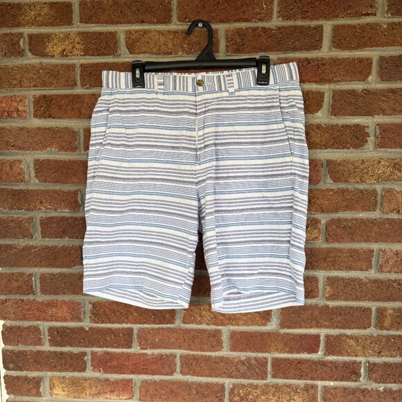 POLO Ralph Lauren * textured shorts * size 33 * white / blue * pockets * EUC - Picture 7 of 12